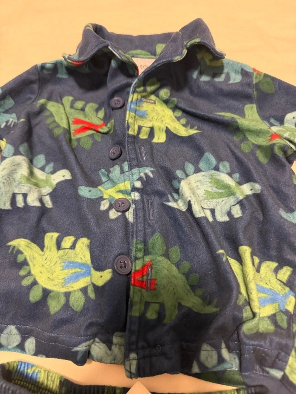 Kids Navy Blue Dinosaur Pajama Set baby 12 months